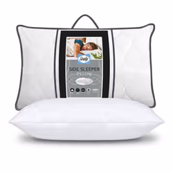 Sealy Side Sleeper Pillow, Medium Support Hypoallergenic, Cotton Cover