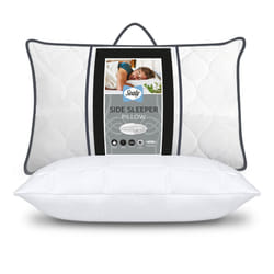 Sealy Side Sleeper Pillow, Medium Support Hypoallergenic, Cotton Cover