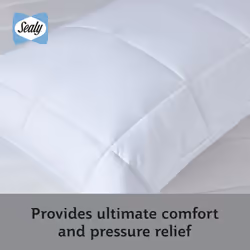 Sealy Side Sleeper Pillow, Medium Support Hypoallergenic, Cotton Cover