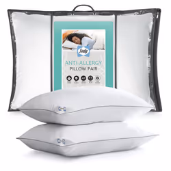 Sealy Luxury Anti Allergy Pillows - 2 Pack - Medium Support