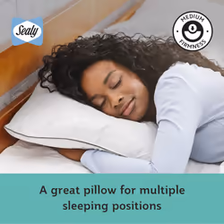 Sealy Luxury Anti Allergy Pillows - 2 Pack - Medium Support