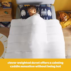 Healthy Growth 10.5 Tog Duvet - Calming Kids Weighted Duvet Quilt with Anti-Allergy Filling to Prevent Allergies - Machine Washable, Single