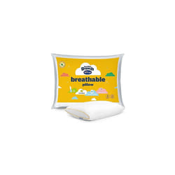 Healthy Growth Breathable Pillow - Kids Pillow with Mesh Sides for a Refreshing Nights Sleep - Cotton, Anti Bacterial and Machine Washable, White