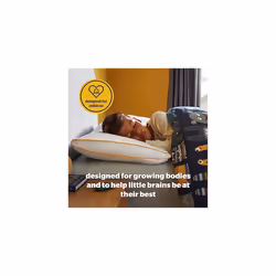 Healthy Growth Breathable Pillow - Kids Pillow with Mesh Sides for a Refreshing Nights Sleep - Cotton, Anti Bacterial and Machine Washable, White