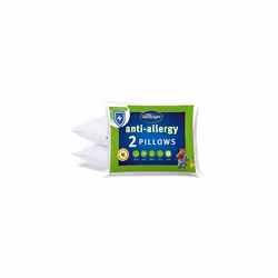 Silentnight Luxury Anti-Allergy Pillow Pack of Two â Anti Bacterial 2 Pack Pillow Pair with Luxurious Stitching and Soft Med ...