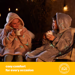 Silentnight Snugsie Kids Oversized Hoodie Glow In The Dark - Blush Star