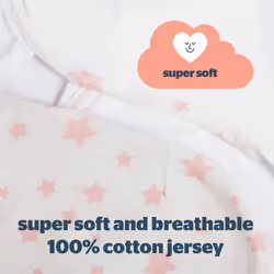 Silentnight Safe Nights Swaddle Blanket - Pink Star
