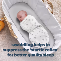 Silentnight Safe Nights Swaddle Blanket - Grey Star