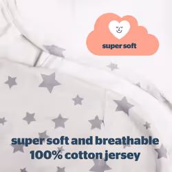 Silentnight Safe Nights Swaddle Blanket - Grey Star