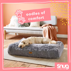 Snug Furry Friends Super Fluffy Dog Pet Bed - Large