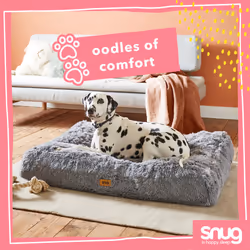 Snug Furry Friends Super Fluffy Dog Pet Bed - Extra Large