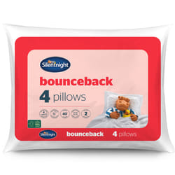 Silentnight Luxury Overlocked Bounceback Pillows 4 Pack Medium Support