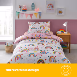 Silentnight Healthy Growth Coverless Duvet Rainbow Print - 9 Tog - Single