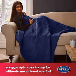 Silentnight Luxury Heated Throw- Navy