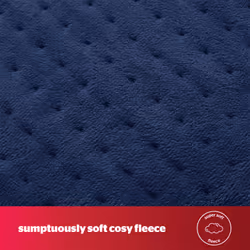 Silentnight Luxury Heated Throw- Navy