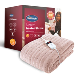 Silentnight Luxury Heated Throw- blush