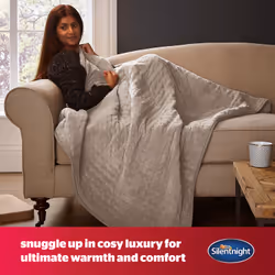 Silentnight Luxury Heated Throw- Natural