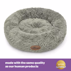 Silentnight Calming Donut Pet Bed Round Soft Doghnout Cushion for Dogs and Cats - Small/Medium, Sage
