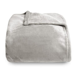 Silentnight Supersoft Fleece Throw for Sofa or Bed - Silver