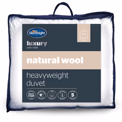 Silentnight Luxury Natural Wool Duvet Cotton Cover - King, Heavyweight