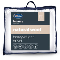 Silentnight Luxury Natural Wool Duvet Cotton Cover - King, Heavyweight