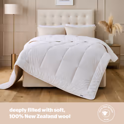 Silentnight Luxury Natural Wool Duvet Cotton Cover - King, Heavyweight