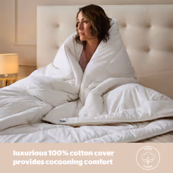Silentnight Luxury Natural Wool Duvet Cotton Cover - King, Heavyweight