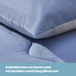Silentnight Seersucker Coverless Duvet 10.5 Tog & Pillowcase - Single