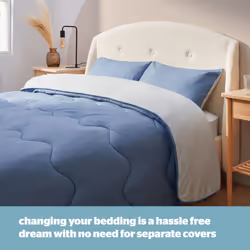 Silentnight Seersucker Coverless Duvet 10.5 Tog & Pillowcase - Double