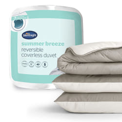 Silentnight Summer Breeze 2.5 Tog Coverless Duvet & Pillowcase - King, Cream/Taupe