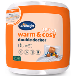 Silentnight Warm and Cosy Double Decker 18 Tog Duvet Winter Quilt - Single