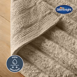 Silentnight Ribbed Cotton Bathmat Super Soft & Super Absorbent 100% Cotton BCI - Luxurious Deep Thick Textured Pile - 80 x 50 ...