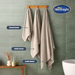 Silentnight Popcorn Waffle Towel 100% Cotton BCI, Super Soft and Absorbent - Hand Towel, Natural