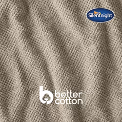 Silentnight Popcorn Waffle Towel 100% Cotton BCI, Super Soft and Absorbent - Hand Towel, Natural