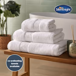 Silentnight Supersoft Bathmat Super Soft & Absorbent 100% Cotton BCI - Quick Drying Plush Texture Non-Slip Base Bathmat - 80 x 50cm - Machin - Natural