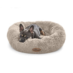 Silentnight Calming Donut Pet Bed Round Soft Doghnout Cushion for Dogs and Cats - Extra Small, Natural