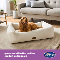 Silentnight Deep Sleep Ultimate Pet Bed Luxurious Plush Cover and Premium Fibres - Small
