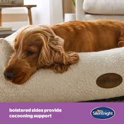 Silentnight Deep Sleep Ultimate Pet Bed Luxurious Plush Cover and Premium Fibres - Medium