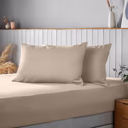 Silentnight Supersoft Pillowcase Pair Flap Close - Natural