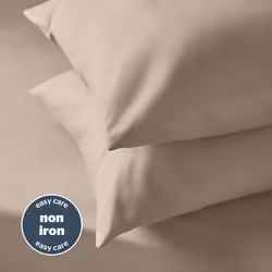 Silentnight Supersoft Pillowcase Pair Flap Close - Natural