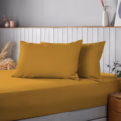 Silentnight Supersoft Pillowcase Pair Flap Close - Ochre