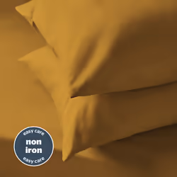 Silentnight Supersoft Pillowcase Pair Flap Close - Ochre