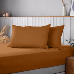 Silentnight Supersoft Pillowcase Pair Flap Close - Terracotta