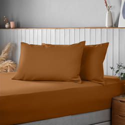 Silentnight Supersoft Pillowcase Pair Flap Close - Terracotta