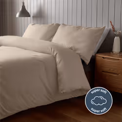 Silentnight Supersoft Duvet Set Easy Care Cosy - Single, Natural