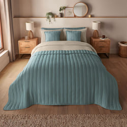 Silentnight Supersoft Quilted Cushion or Bedspread - Bedspread, Blue
