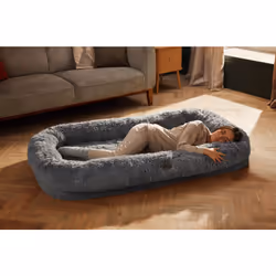 Silentnight Snuggle Pod Human Dog Bed Plush Sofa Pad Floor Cushion