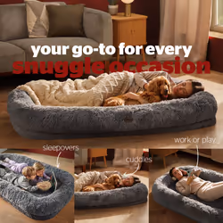 Silentnight Snuggle Pod Human Dog Bed Plush Sofa Pad Floor Cushion