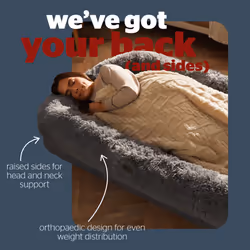 Silentnight Snuggle Pod Human Dog Bed Plush Sofa Pad Floor Cushion
