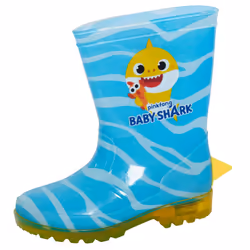Baby Shark Light Up Wellington Boots Boys Wellies Girls Wellys 3D Fin Rain Shoes - 7 UK Child
